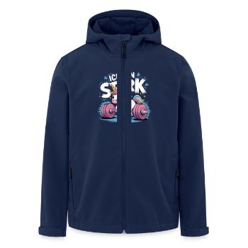Einhorn Unicorn Ich Bin So Stark - Recycelte Männer Softshell-Jacke von Stanley/Stella - Navy - Vorne - AI Model Male 185 light (185cm)