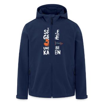Geigen Spieler Geiger Violinist Violine - Recycelte Männer Softshell-Jacke von Stanley/Stella - Navy - Vorne - AI Model Male 185 light (185cm)