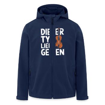 Geigen Spieler Geiger Violinist Musiker Violine - Recycelte Männer Softshell-Jacke von Stanley/Stella - Navy - Vorne - AI Model Male 185 light (185cm)