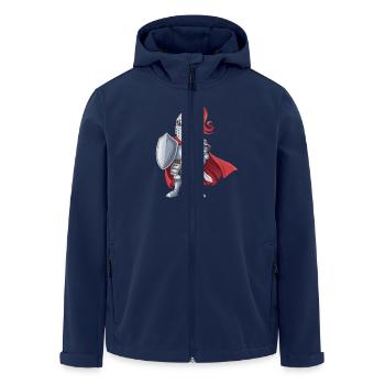 Freundlicher Ritter als Geburtstagsgeschenk Design - Recycelte Männer Softshell-Jacke von Stanley/Stella - Navy - Vorne - AI Model Male 185 light (185cm)