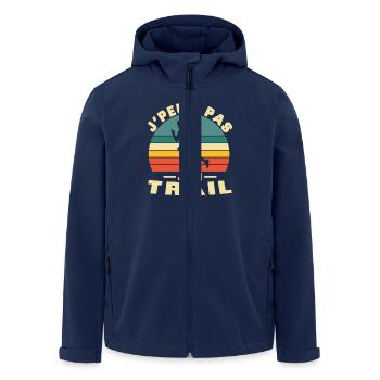 J'peut pas J'ai Trail, Sportive Humour idée cadeau - Recycelte Männer Softshell-Jacke von Stanley/Stella - Navy - Vorne - AI Model Male 185 light (185cm)