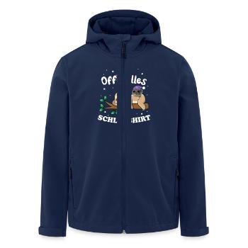Mein Offizielles Schlafshirt Faultier Hamster - Recycelte Männer Softshell-Jacke von Stanley/Stella - Navy - Vorne - AI Model Male 185 light (185cm)
