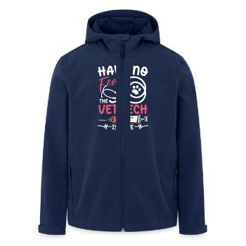 The Vet Tech Is Here für einen Hundfriseur - Recycelte Männer Softshell-Jacke von Stanley/Stella - Navy - Vorne - AI Model Male 185 light (185cm)