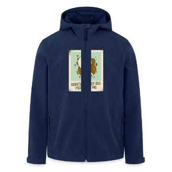 Hier Ist Ein Wirklich Altes Bild Von Mir Lustiges - Recycelte Männer Softshell-Jacke von Stanley/Stella - Navy - Vorne - AI Model Male 185 light (185cm)