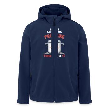 When life gives you pressure, cook with it - Men’s Recycled Softshell Jacket by Stanley/Stella - navy - Front - AI Model Male 185 light (185cm)