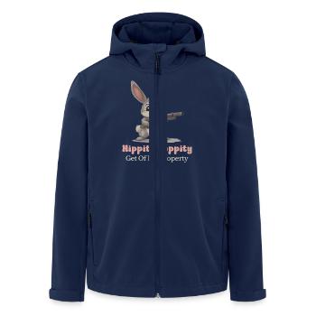 Hippity Hoppity Get Off My Property Funny - Men’s Recycled Softshell Jacket by Stanley/Stella - navy - Front - AI Model Male 185 light (185cm)