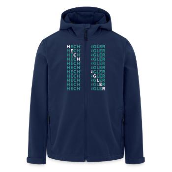 HECHT ANGLER Geburtstag Angeln Hobby Fischen - Recycelte Männer Softshell-Jacke von Stanley/Stella - Navy - Vorne - AI Model Male 185 light (185cm)