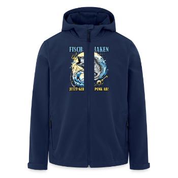Angler FISCH AM HAKEN JETZT DER PUNK AB Lustiges - Recycelte Männer Softshell-Jacke von Stanley/Stella - Navy - Vorne - AI Model Male 185 light (185cm)