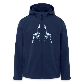 VISUALIZATION - Men’s Recycled Softshell Jacket by Stanley/Stella - navy - Front - AI Model Male 185 light (185cm)