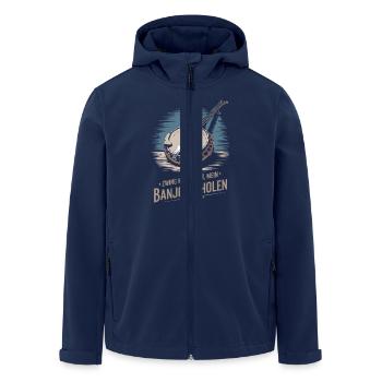 Banjo Spieler Bluegrass Musik Saiteninstrument - Recycelte Männer Softshell-Jacke von Stanley/Stella - Navy - Vorne - AI Model Male 185 light (185cm)