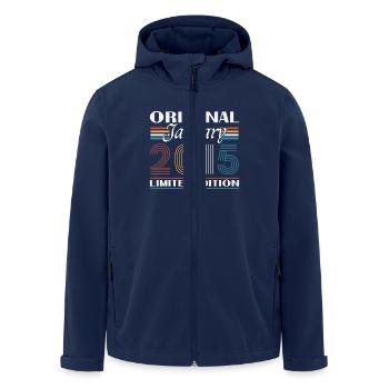 10 Year Anniversary Gift Born In January 2015 - Men’s Recycled Softshell Jacket by Stanley/Stella - navy - Front - AI Model Male 185 light (185cm)