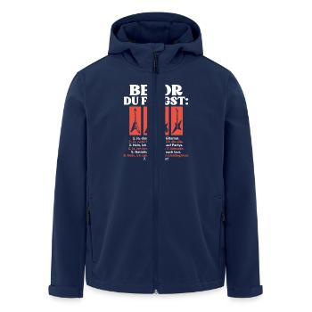 Bevor Du Fragst Gitarren Musiker Gitarrist - Recycelte Männer Softshell-Jacke von Stanley/Stella - Navy - Vorne - AI Model Male 185 light (185cm)