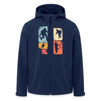 Boule Boccia Boule player - Men’s Recycled Softshell Jacket by Stanley/Stella - navy - Front - AI Model Male 185 light (185cm)