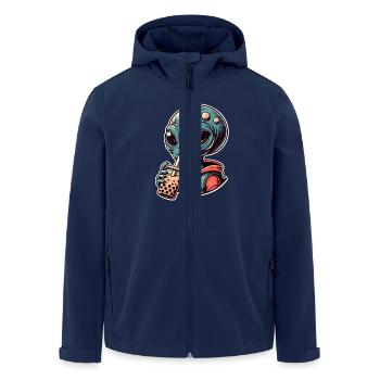 Alien Bubble Tea - Men’s Recycled Softshell Jacket by Stanley/Stella - navy - Front - AI Model Male 185 light (185cm)