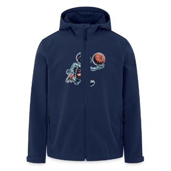 Alien Basketball Dunking - Men’s Recycled Softshell Jacket by Stanley/Stella - navy - Front - AI Model Male 185 light (185cm)