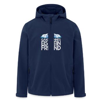 Ganz dünnes Eis mein Freund Hundemama Hundepapa - Recycelte Männer Softshell-Jacke von Stanley/Stella - Navy - Vorne - AI Model Male 185 light (185cm)