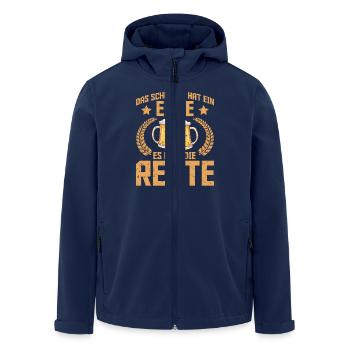 Rentner DAS SCHUFTEN HAT EIN ENDE ES LEBE DIE - Recycelte Männer Softshell-Jacke von Stanley/Stella - Navy - Vorne - AI Model Male 185 light (185cm)