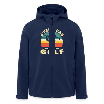 I can't I have Golf Humor gift - Men’s Recycled Softshell Jacket by Stanley/Stella - navy - Front - AI Model Male 185 light (185cm)