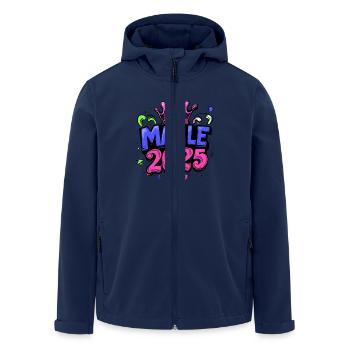 Tourisme Malle 2025 Majorque - Veste softshell homme en polyester recyclé Stanley/Stella - marine - Devant - AI Model Male 185 light (185cm)