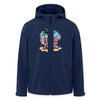 Ibiza 2025 Strand - Recycelte Männer Softshell-Jacke von Stanley/Stella - Navy - Vorne - AI Model Male 185 light (185cm)