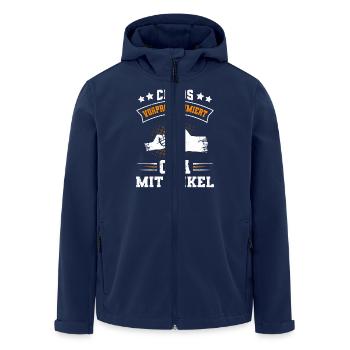 Großvater CHAOS VORPROGRAMMIERT OPA MIT ENKEL - Recycelte Männer Softshell-Jacke von Stanley/Stella - Navy - Vorne - AI Model Male 185 light (185cm)