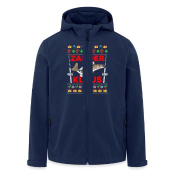 Lustiges Angler Outfit Weihnachten - Recycelte Männer Softshell-Jacke von Stanley/Stella - Navy - Vorne - AI Model Male 185 light (185cm)