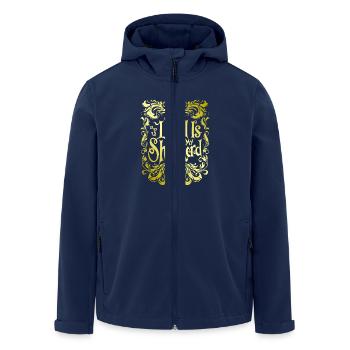 Bible Verse The Lord Is My Shepherd Jesus Psalm 23 - Men’s Recycled Softshell Jacket by Stanley/Stella - navy - Front - AI Model Male 185 light (185cm)