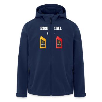 Lustige Essential Oils Illustration für - Recycelte Männer Softshell-Jacke von Stanley/Stella - Navy - Vorne - AI Model Male 185 light (185cm)