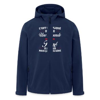 A legend and physiotherapist - Men’s Recycled Softshell Jacket by Stanley/Stella - navy - Front - AI Model Male 185 light (185cm)