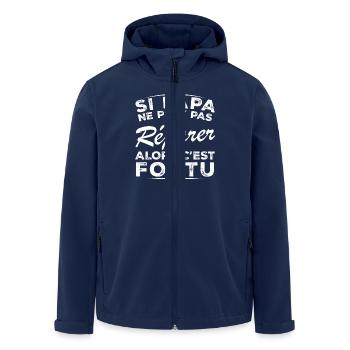 If dad can't fix it then it's done - Men’s Recycled Softshell Jacket by Stanley/Stella - navy - Front - AI Model Male 185 light (185cm)