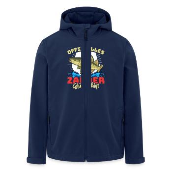 Zander Angeln OFFIZIELLES ZANDER GLÜCKSSHIRT - Recycelte Männer Softshell-Jacke von Stanley/Stella - Navy - Vorne - AI Model Male 185 light (185cm)