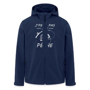 Ich kann nicht Ich Habe Angeln Geschenk Geburtstag Humor - Recycelte Männer Softshell-Jacke von Stanley/Stella - Navy - Vorne - AI Model Male 185 light (185cm)
