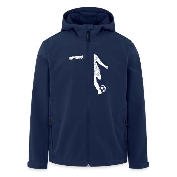 Fußball - Recycelte Männer Softshell-Jacke von Stanley/Stella - Navy - Vorne - AI Model Male 185 light (185cm)