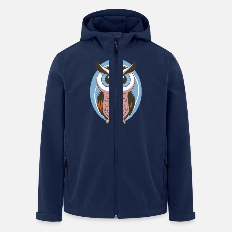 NIEDLICHE Eule - Recycelte Männer Softshell-Jacke von Stanley/Stella - Navy