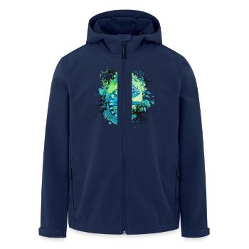 Chameleonaire A Rich Lizard für - Recycelte Männer Softshell-Jacke von Stanley/Stella - Navy - Vorne - AI Model Male 185 light (185cm)