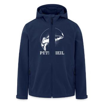 Angler Zander Angeln Hobby PETRI HEIL Lustiges - Recycelte Männer Softshell-Jacke von Stanley/Stella - Navy - Vorne - AI Model Male 185 light (185cm)