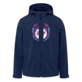 Prag Crew Bunt - Recycelte Männer Softshell-Jacke von Stanley/Stella - Navy - Vorne - AI Model Male 185 light (185cm)