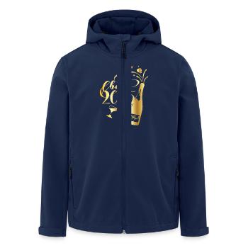 Cheers 2025 – New Year's Eve design with sparkling wine and glasses - Men’s Recycled Softshell Jacket by Stanley/Stella - navy - Front - AI Model Male 185 light (185cm)