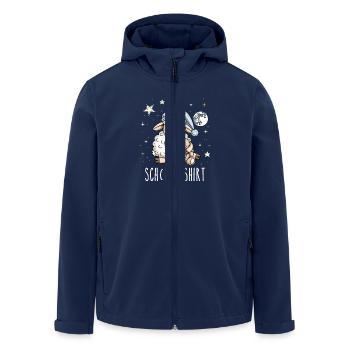 Schaf Schlafshirt Pyjama Shirt für Träume - Recycelte Männer Softshell-Jacke von Stanley/Stella - Navy - Vorne - AI Model Male 185 light (185cm)
