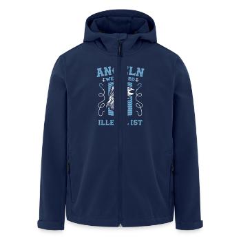 Ich Angle Weil Mord Illegal Ist Sarkasmus Angler - Recycelte Männer Softshell-Jacke von Stanley/Stella - Navy - Vorne - AI Model Male 185 light (185cm)
