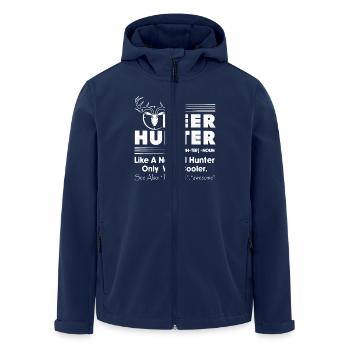 Deer Hunting Definition - Men’s Recycled Softshell Jacket by Stanley/Stella - navy - Front - AI Model Male 185 light (185cm)