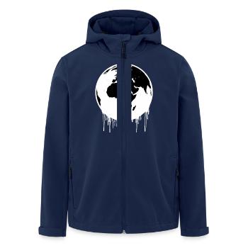 biker gift, man, woman, humorous t-shirt - Men’s Recycled Softshell Jacket by Stanley/Stella - navy - Front - AI Model Male 185 light (185cm)