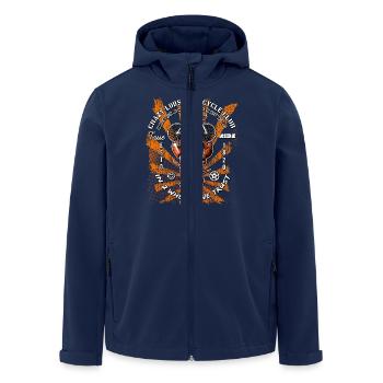 Fahrrad Klub - Recycelte Männer Softshell-Jacke von Stanley/Stella - Navy - Vorne - AI Model Male 185 light (185cm)