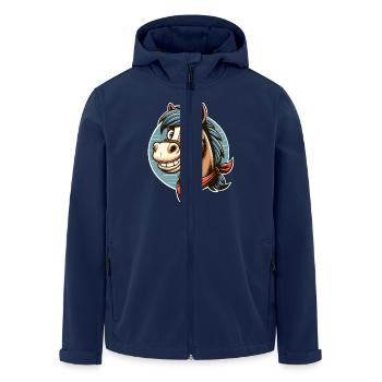 Horse - Men’s Recycled Softshell Jacket by Stanley/Stella - navy - Front - AI Model Male 185 light (185cm)