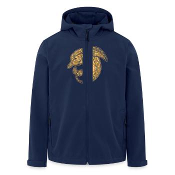 Dolphin Geometric - Men’s Recycled Softshell Jacket by Stanley/Stella - navy - Front - AI Model Male 185 light (185cm)
