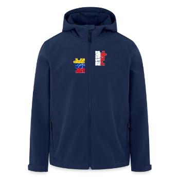 Venezuela Italien Flagge Italiener Venezolaner - Recycelte Männer Softshell-Jacke von Stanley/Stella - Navy - Vorne - AI Model Male 185 light (185cm)