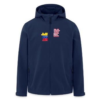 Venezuela Usa Flagge Amerikanischer - Recycelte Männer Softshell-Jacke von Stanley/Stella - Navy - Vorne - AI Model Male 185 light (185cm)