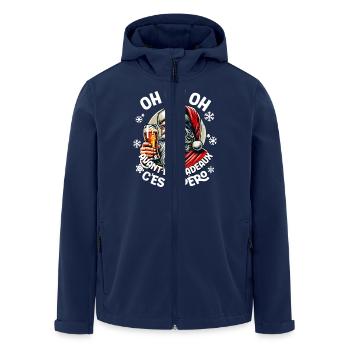 Vor den Geschenken heißt es Aperitif Weihnachtsmann Weihnachtsmann - Recycelte Männer Softshell-Jacke von Stanley/Stella - Navy - Vorne - AI Model Male 185 light (185cm)