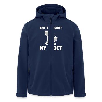 Ask me about my bidet humorous - Men’s Recycled Softshell Jacket by Stanley/Stella - navy - Front - AI Model Male 185 light (185cm)
