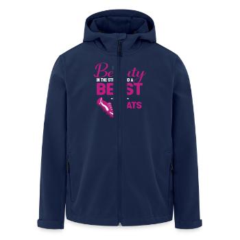 I'm a beauty on the street and a - Men’s Recycled Softshell Jacket by Stanley/Stella - navy - Front - AI Model Male 185 light (185cm)